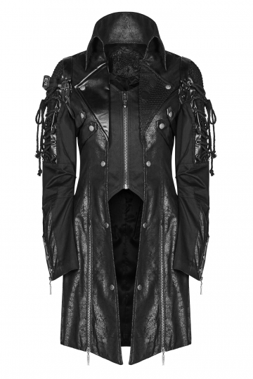 Damen Streampunk-Mantel schwarz