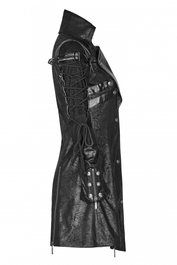 Herren Streampunk-Mantel schwarz