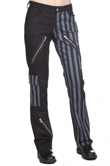 Black Pistol Freak Pants Stripe schwarz/grau