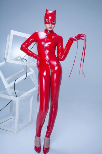 Lack-Catsuit SWEETY Rot