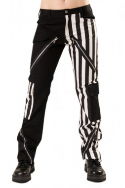 Black Pistol Freak Pants Stripe schwarz/weiß